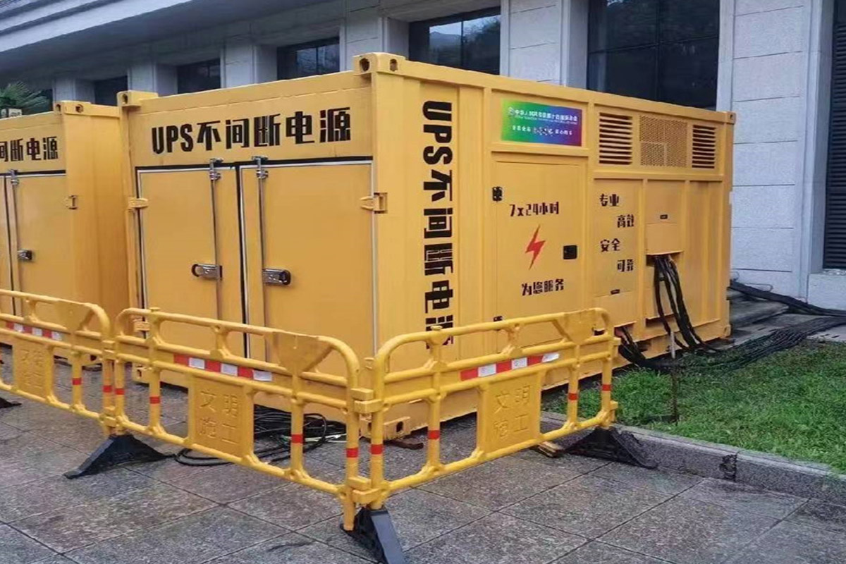 常熟发电机租赁施工现场